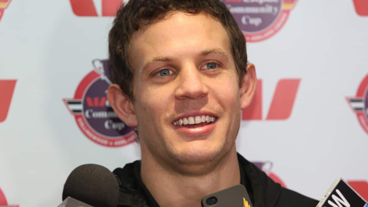 Collingwood midfielder Luke Ball