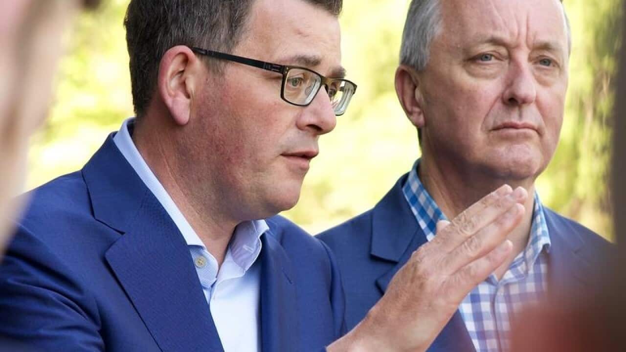 Premier Daniel Andrews and mental health minister Martin Foley.