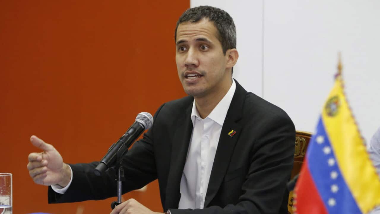 Venezuelan opposition leader Juan Guaido. Donald Trump has been vocal in his opposition to the leftist leader.