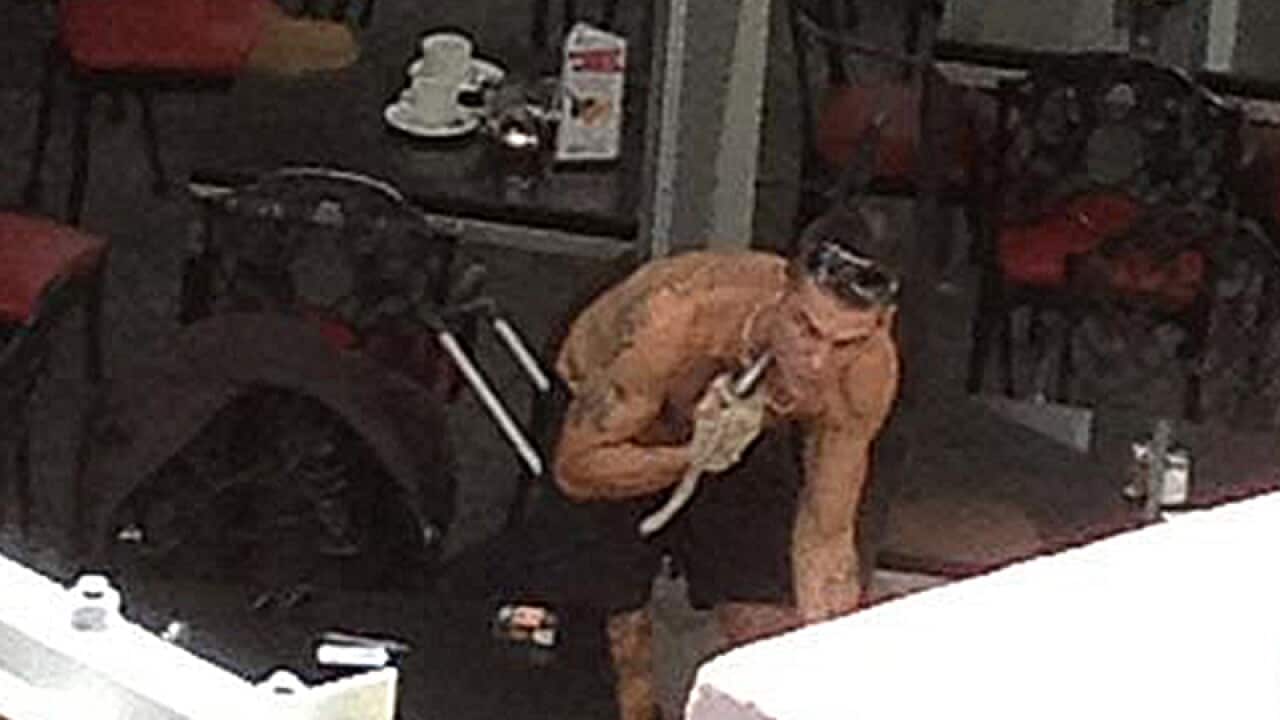 A gunman at Brisbane's Queen St Mall in March 2013