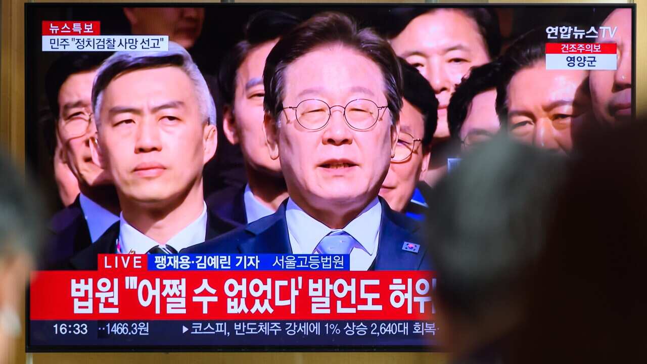 Appeals court acquits South Korea's opposition leader of election law violation charges in Seoul, South Korea - 26 Mar 2025