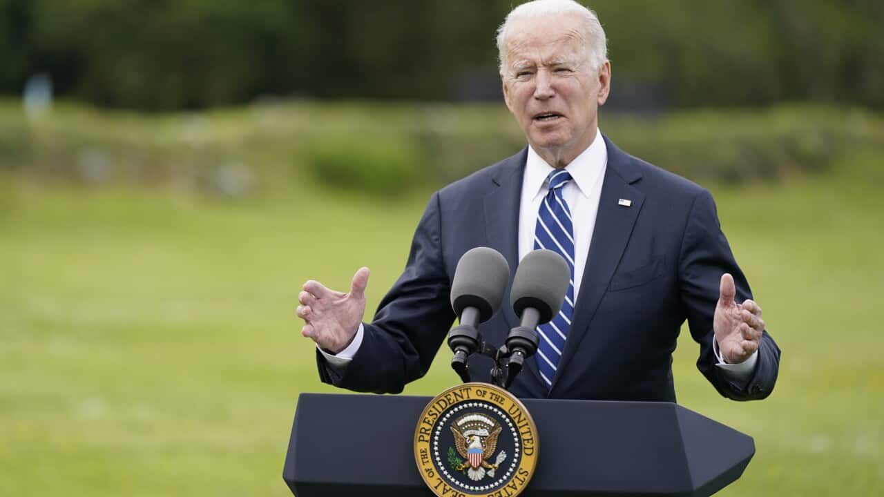 President Joe Biden speaks about his administrations global COVID-19 vaccination efforts ahead of the G-7 summit on 10 June, 2021.