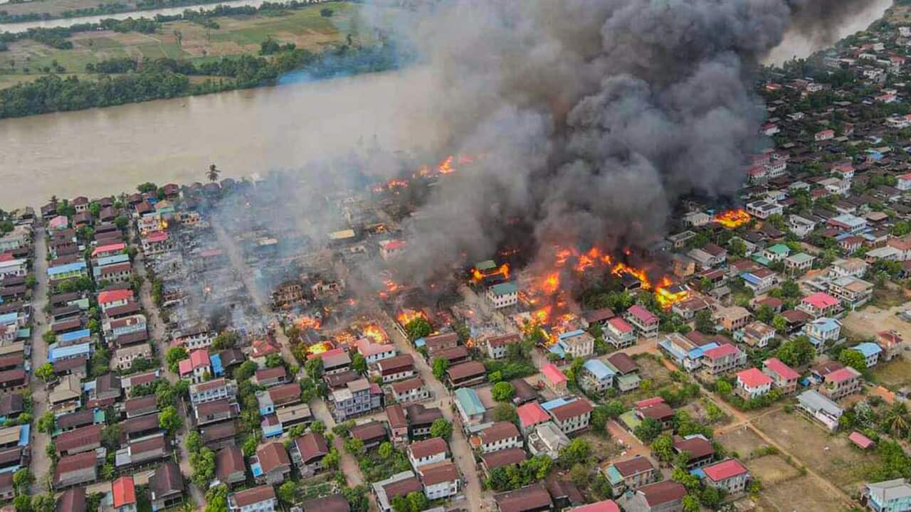 Aerial attack on the village of Dharmin in Mon State.jpg