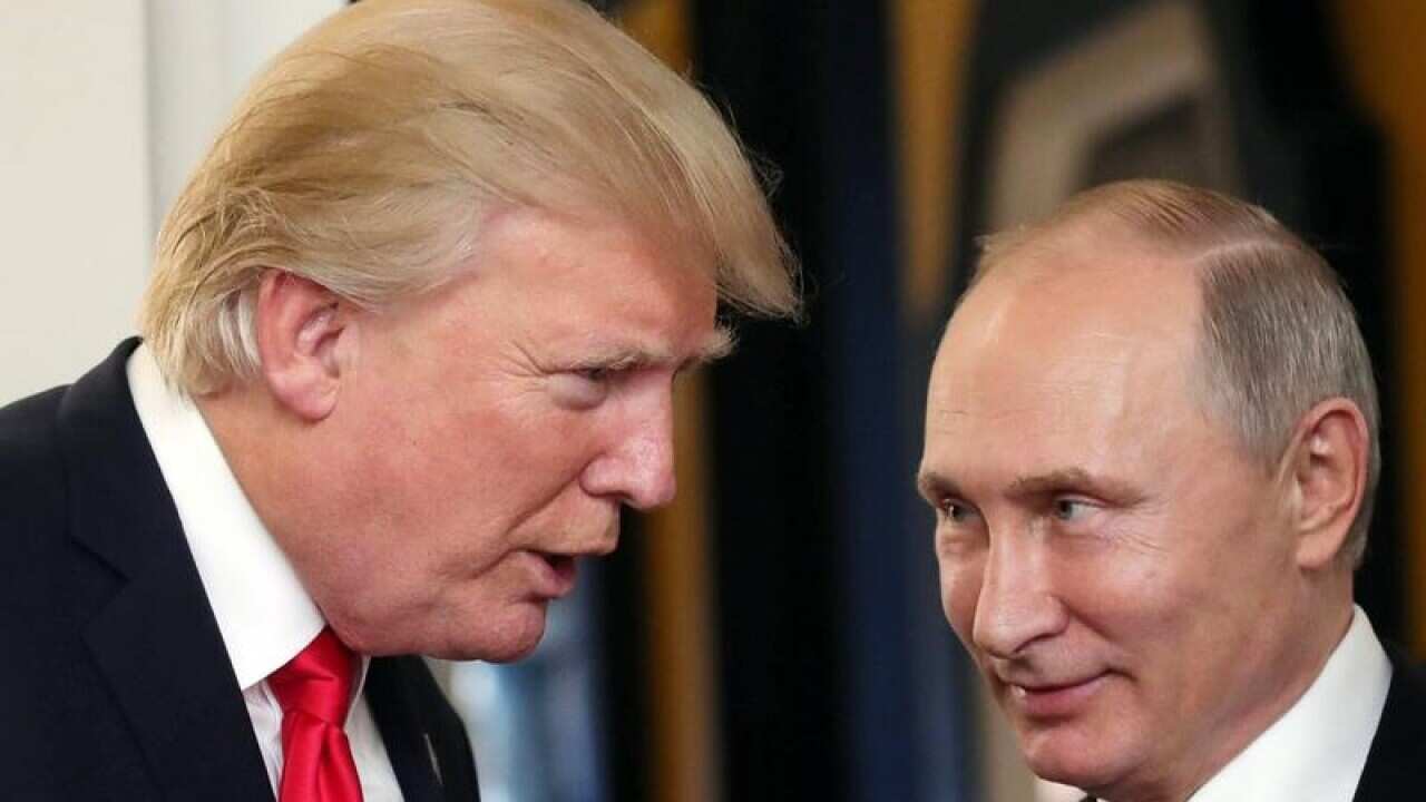 Donald Trump and Vladimir Putin and Russia.