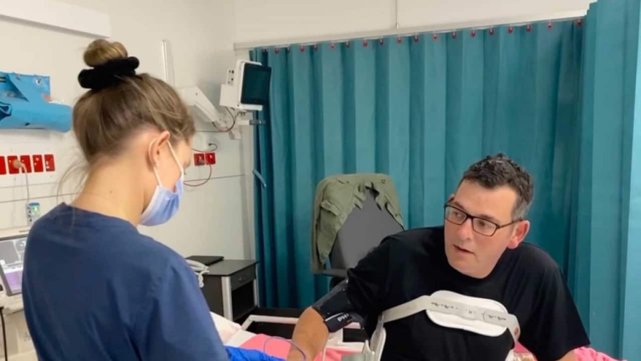 Premier Daniel Andrews is continuing his slow recovery.