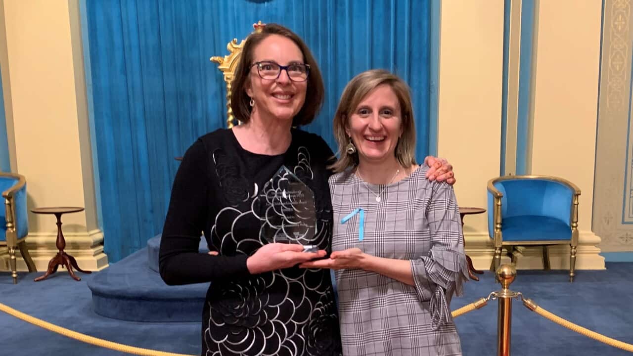 Kirsten OConnor-Smith (sinistra) Hub leader della Broadmeadows Valley Primary school community hub, e Silvia Amici (destra) Community Hubs Coordinator presso lo Hume Council