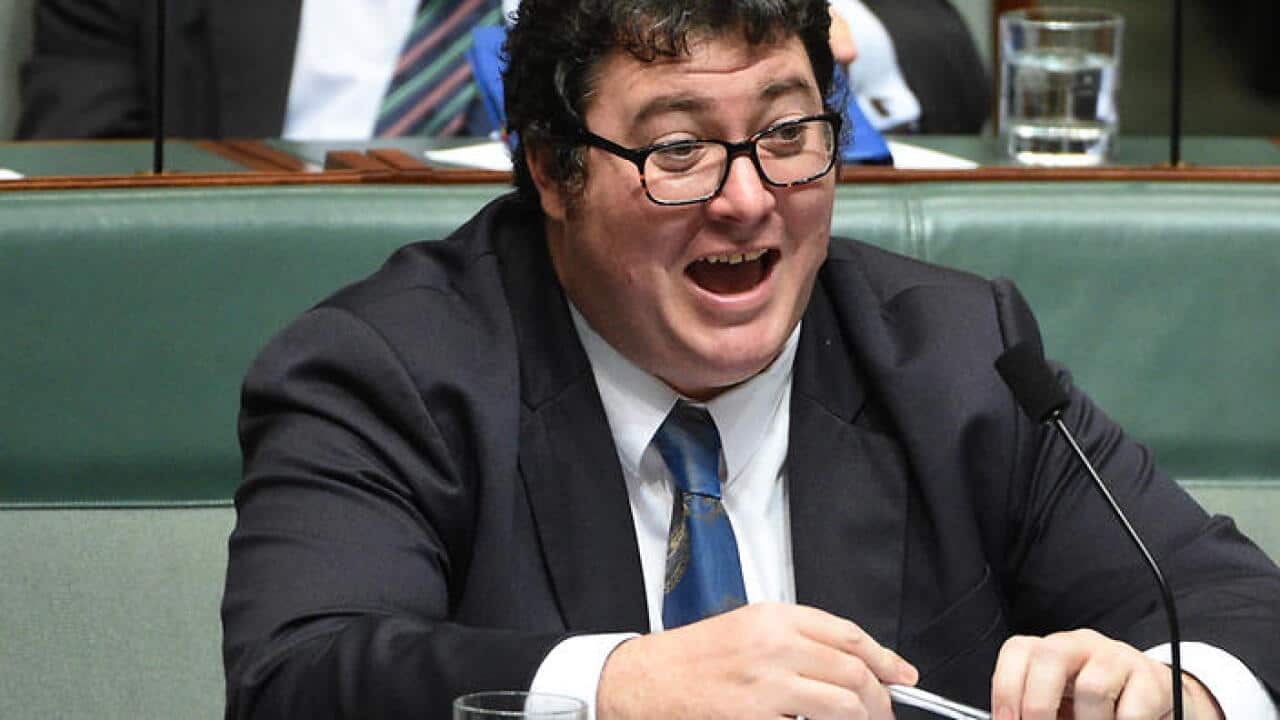 National Liberal Member for Dawson George Christensen during Question Time in the House of Representatives in Canberra, Thursday, Sept. 15, 2016. (AAP Image/Mick Tsikas) NO ARCHIVING
