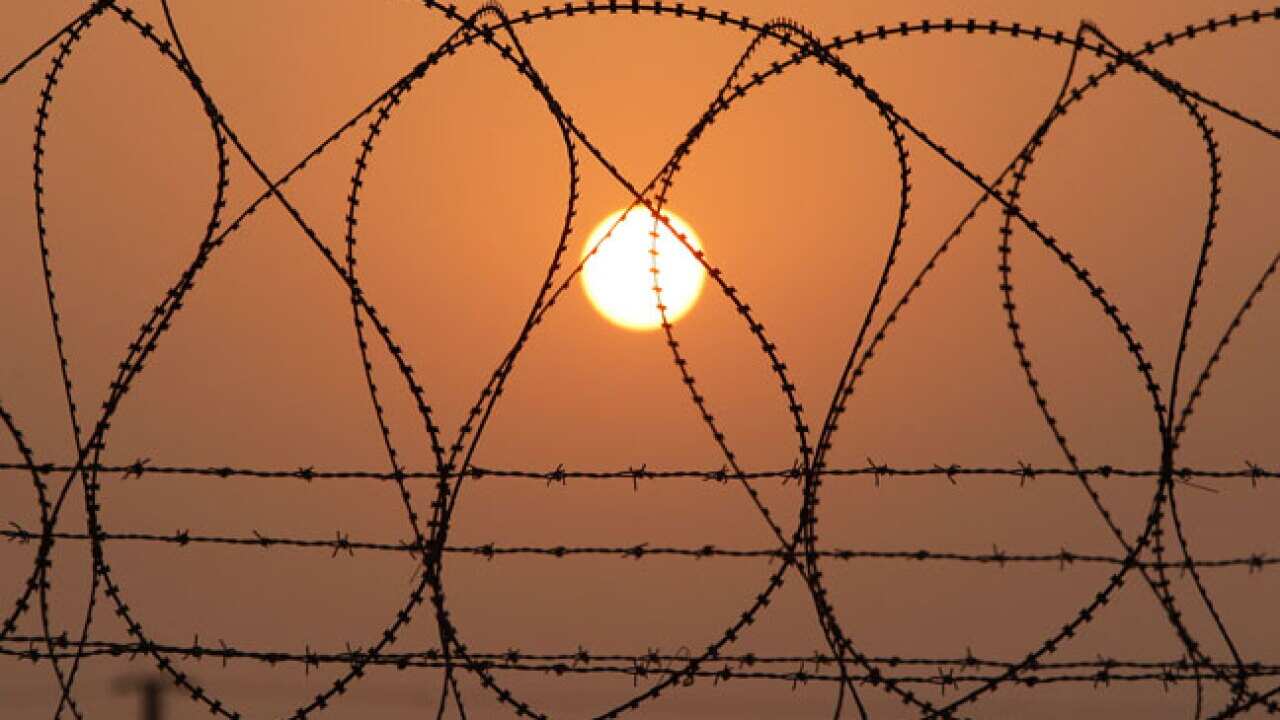 Border of the demilitarised zone between North and South Korea.