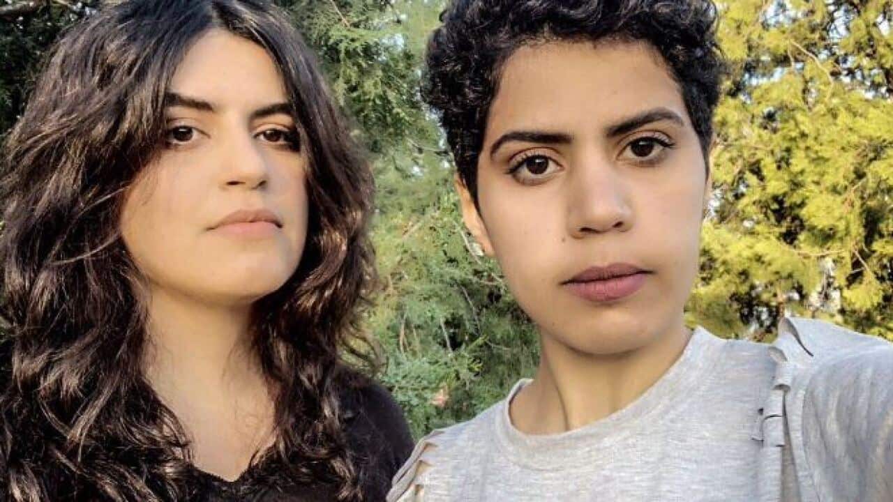 Maha Zayed al-Subaie 28, left, and her sister, 25-year-old Wafa
