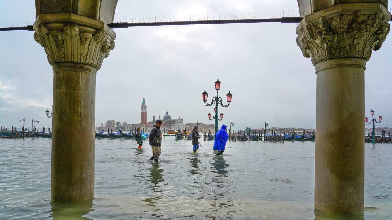 Piazza San Marco during the high tide in Venice last November