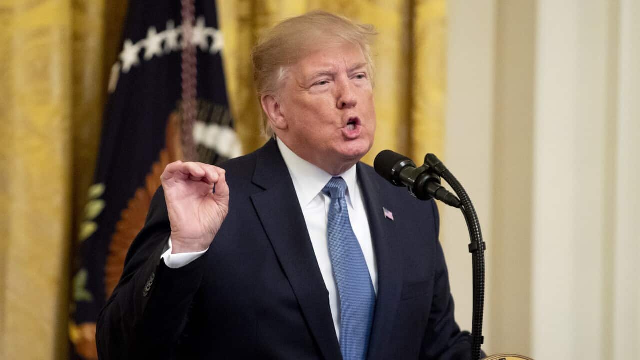 US President Donald Trump delivers remarks on his administration's environmental and energy policies