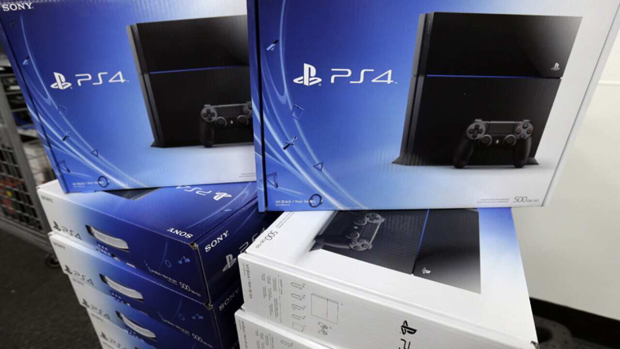 The new Sony Playstation 4 on display