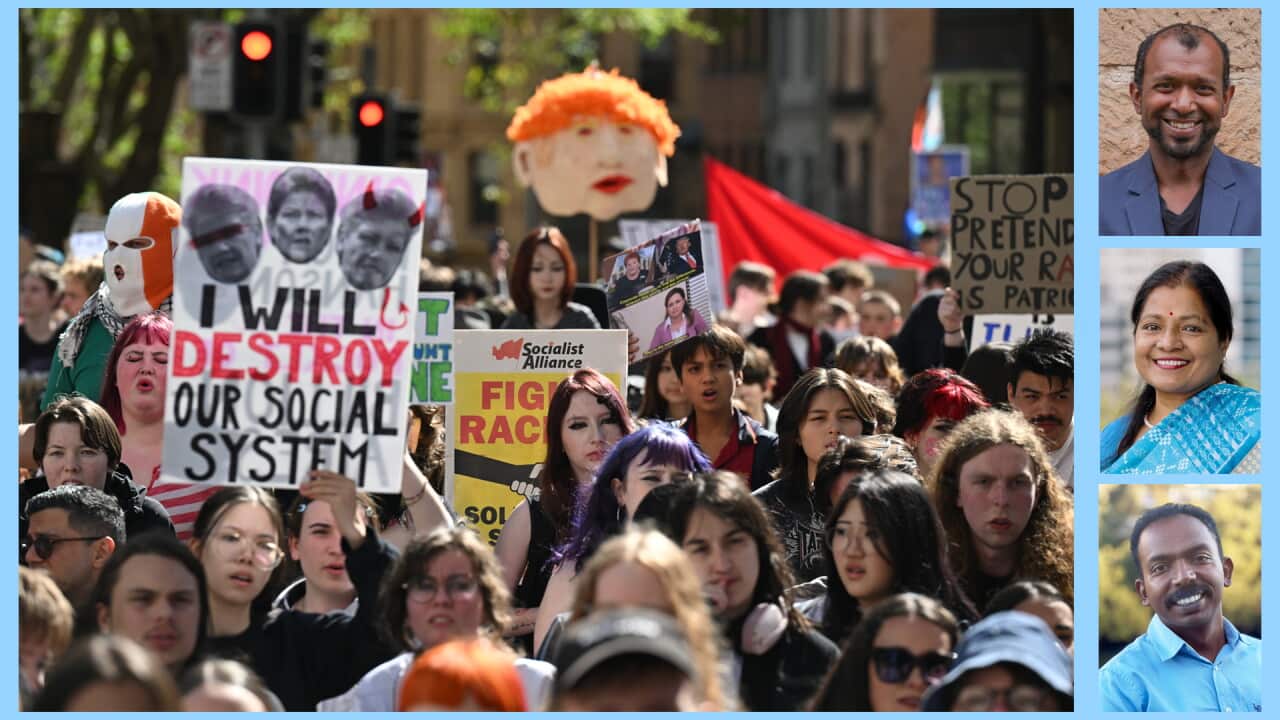 STUDENTS PROTEST HANSON