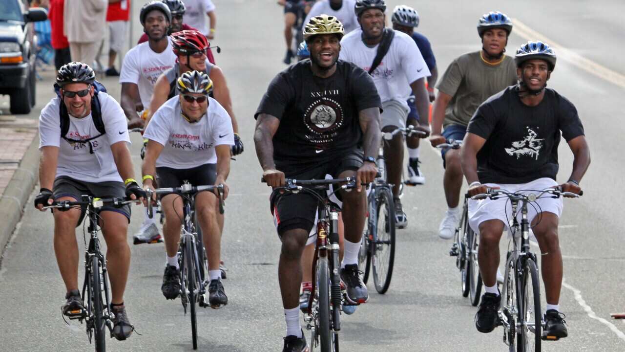 LeBron James State Farm King For Kids Bike-a-thon
