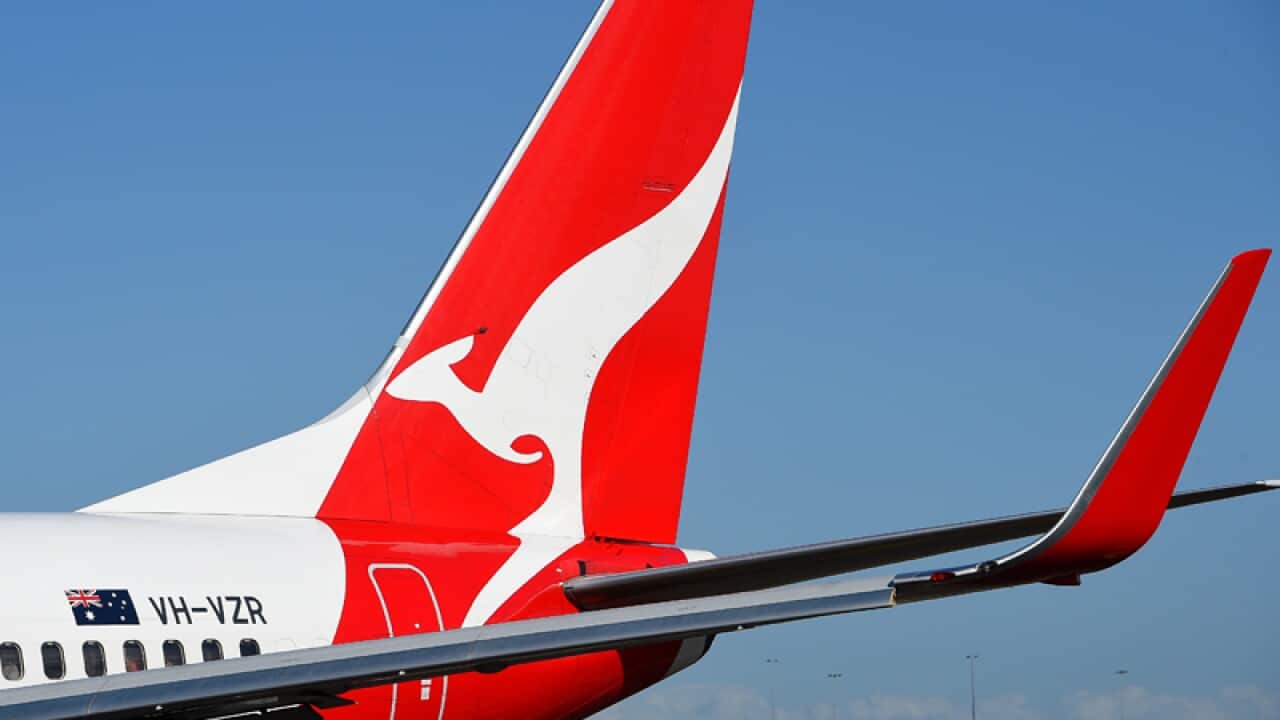 A Qantas Boeing 737-800 aircraft