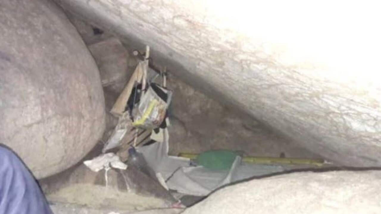 Indonesian police released this photo of the enclave.
