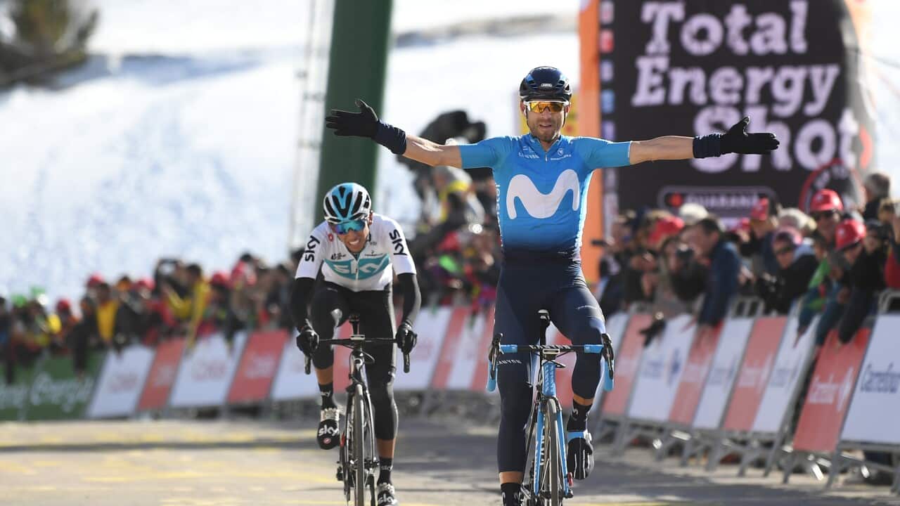 Alejandro Valverde wins stage 4 of the 2018 Volta a Catalunya (Getty)