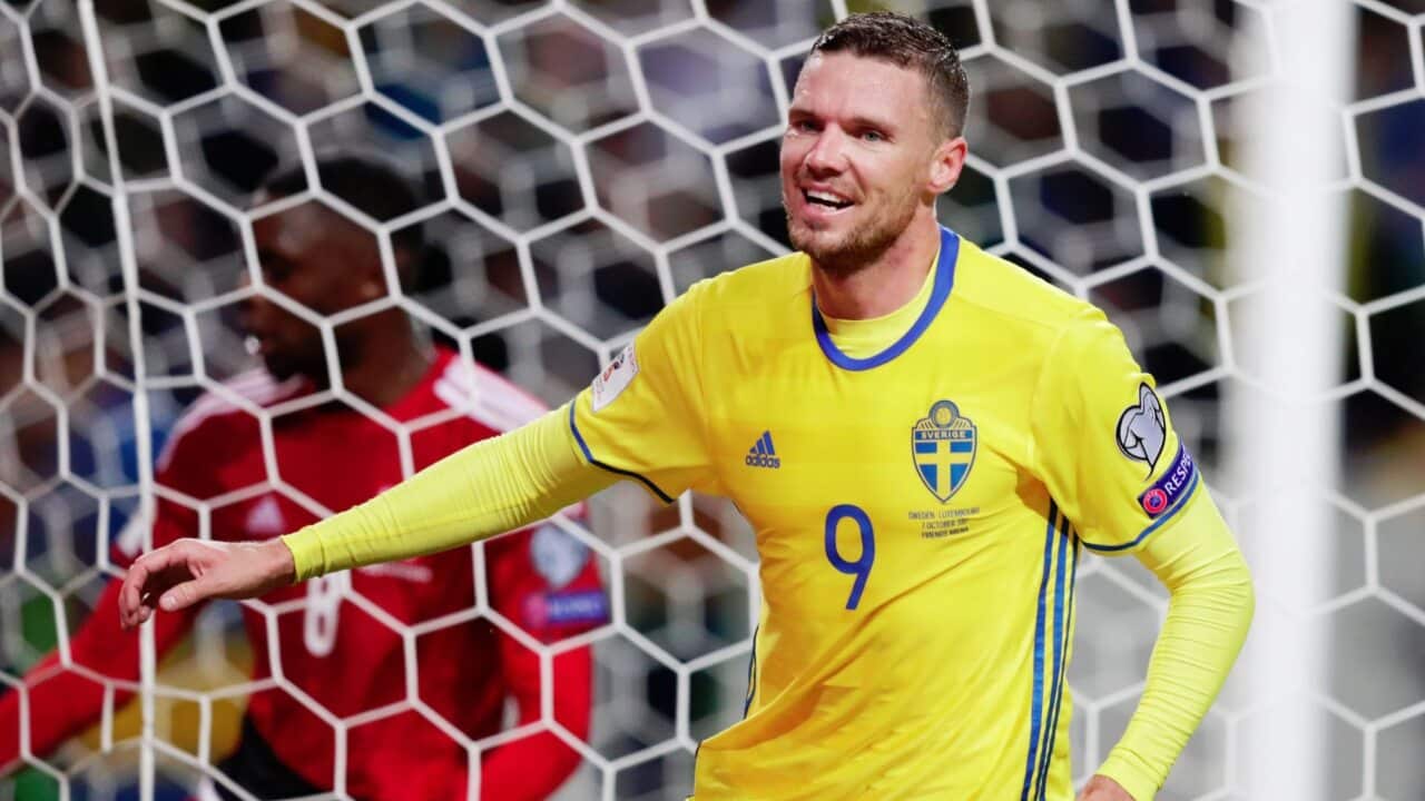 Marcus Berg Andreas Granqvist Sweden Luxembourg 2018 FIFA World Cup