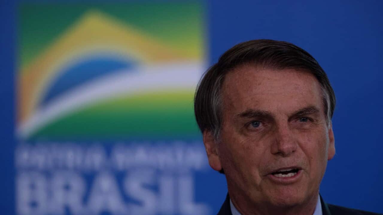 Jair Bolsonaro at the Palacio do Planalto, Brasilia, Brazil, 16 January 2020
