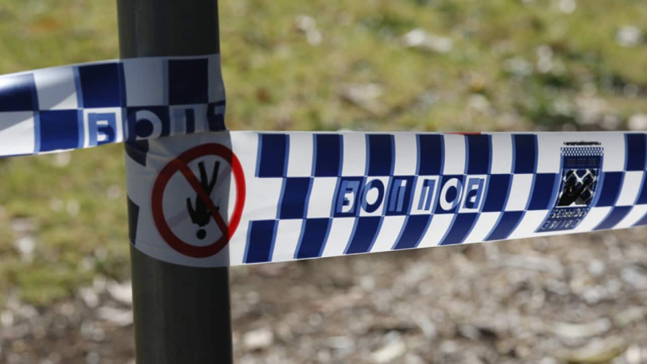 Fire and police emergency services at a scene of a fire in Sydney