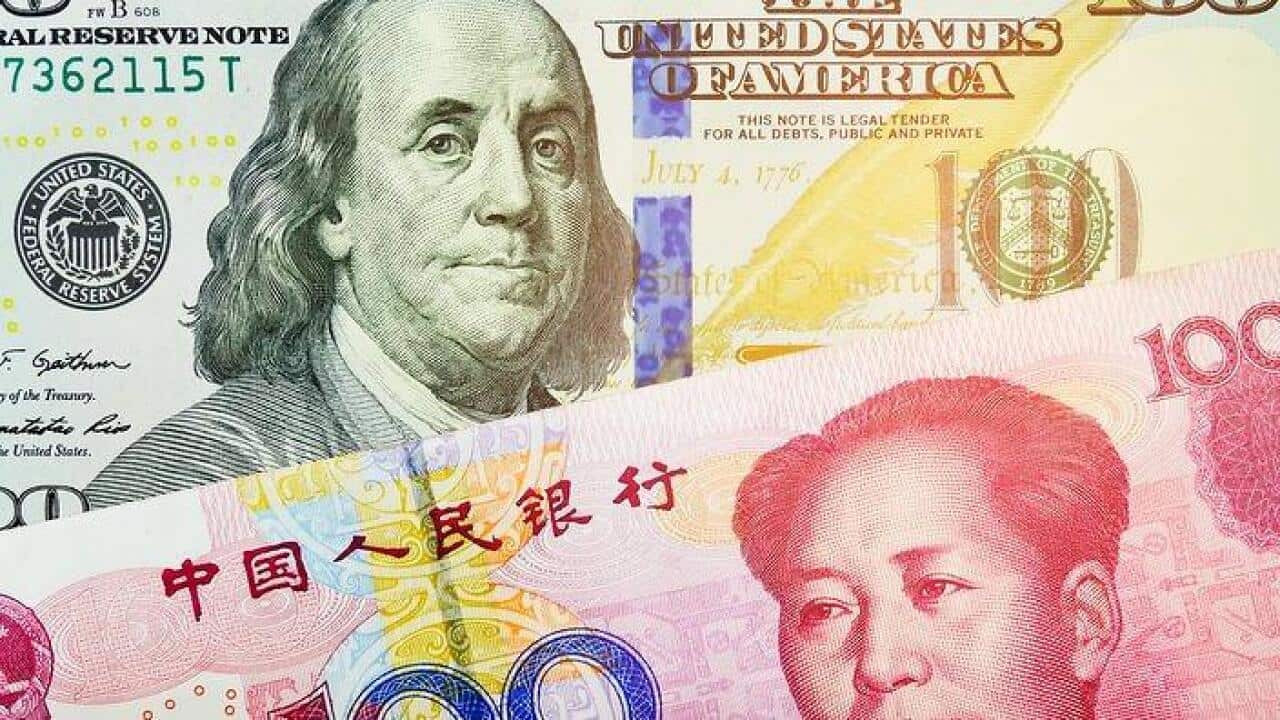 RMB and US dollar bank notes