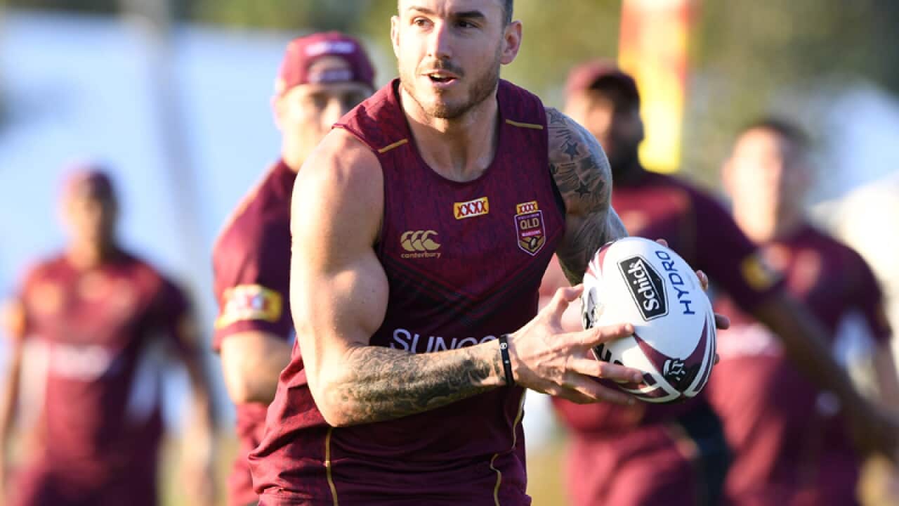 Darius Boyd during Queensland State of Origin team training