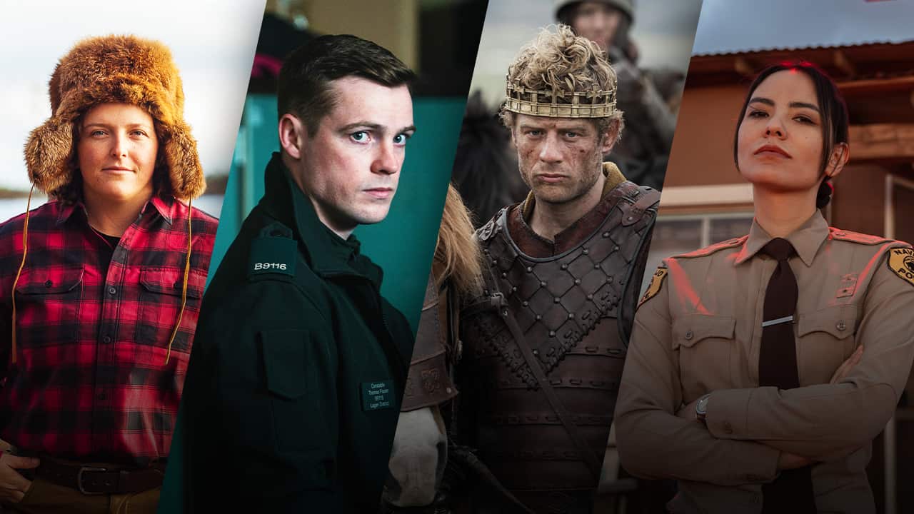 L-R: 'Alone Australia S4', 'Blue Lights', 'King & Conqueror' and 'Dark Winds'.