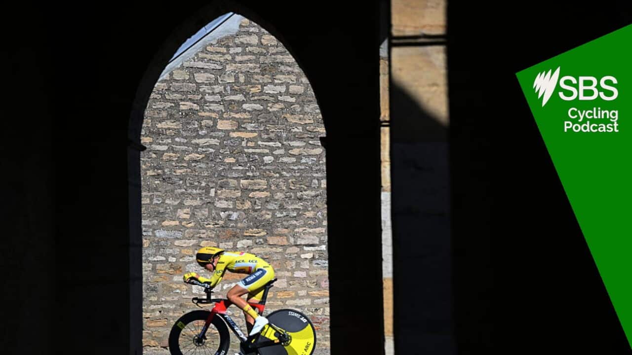 DIJON, FRANCE - AUGUST 04: Sigrid Ytterhus Haugset of Norway and Team Uno-X Mobility - Yellow Leader Jersey competes during the 5th Tour de France Femmes 2026, Stage 4 a 21km individual time trial stage from Gevrey-Chambertin to Dijon / #UCIWWT / on August 04, 2026 in Dijon, France. (Photo by Tim de Waele/Getty Images)