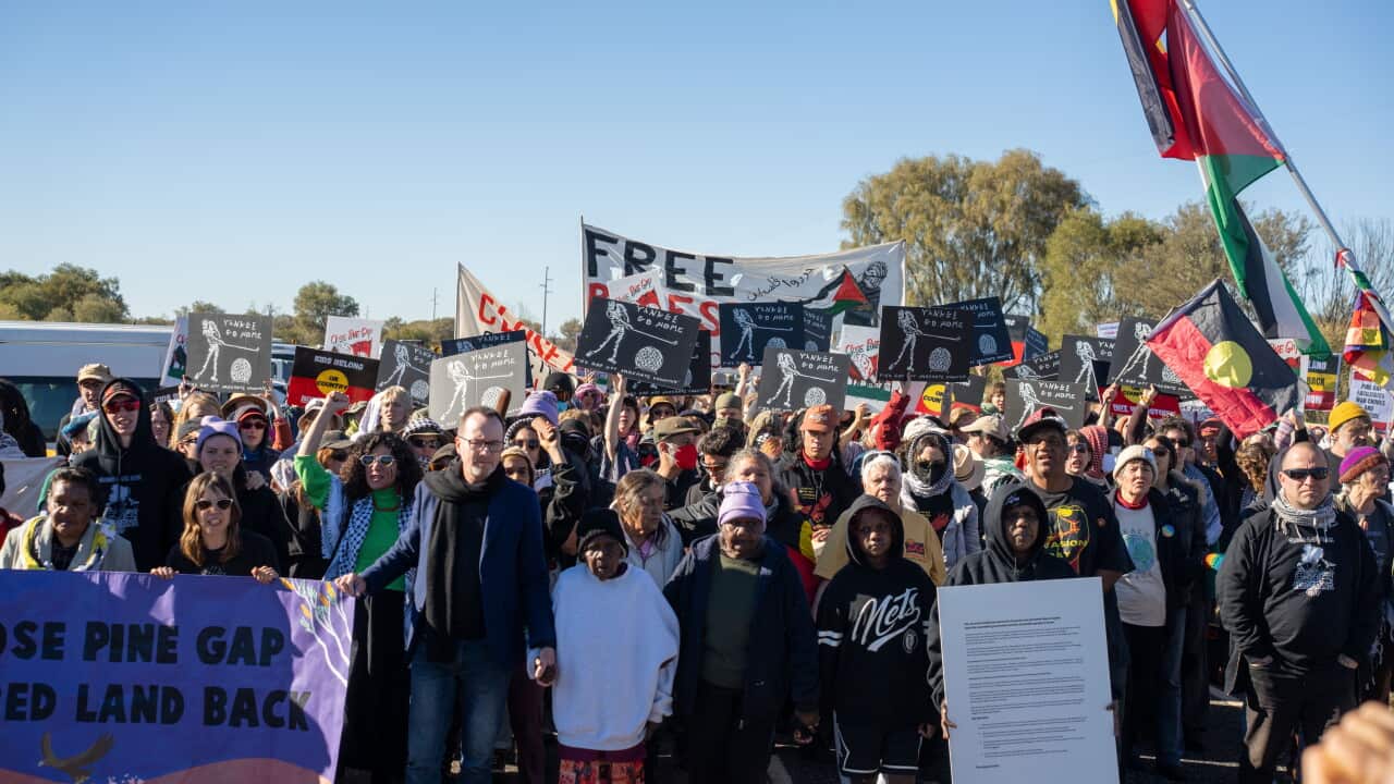 CLOSE PINE GAP PROTEST ALICE SPRINGS