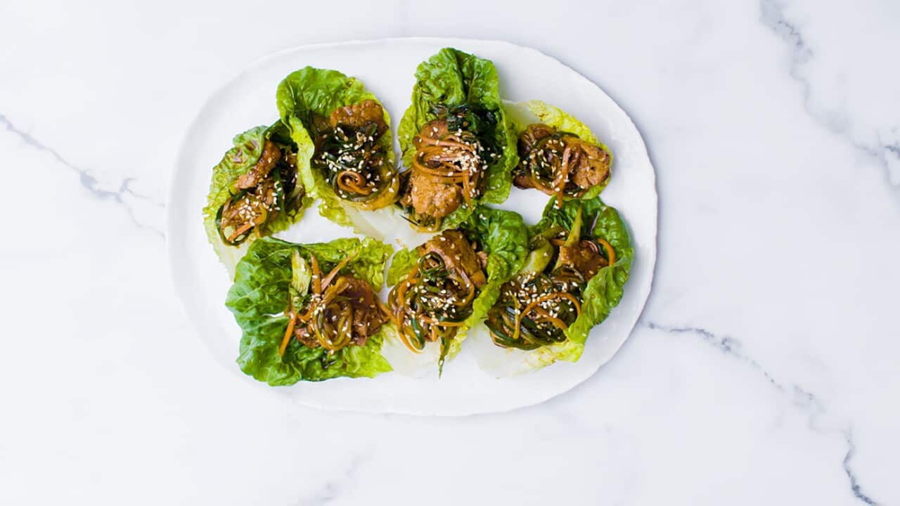 Tender bulgogi pork in lettuce