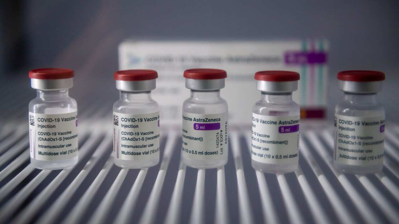 Doses of the AstraZeneca COVID-19 vaccine at a vaccination storage centre in Italy.