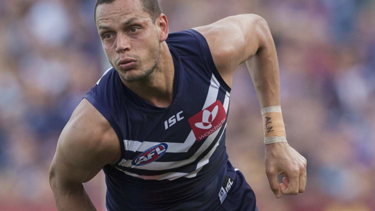 Michael Johnson of the Fremantle Dockers.