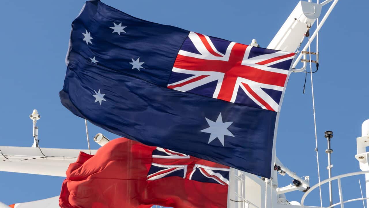 Australian Flag on Maritime Vessel