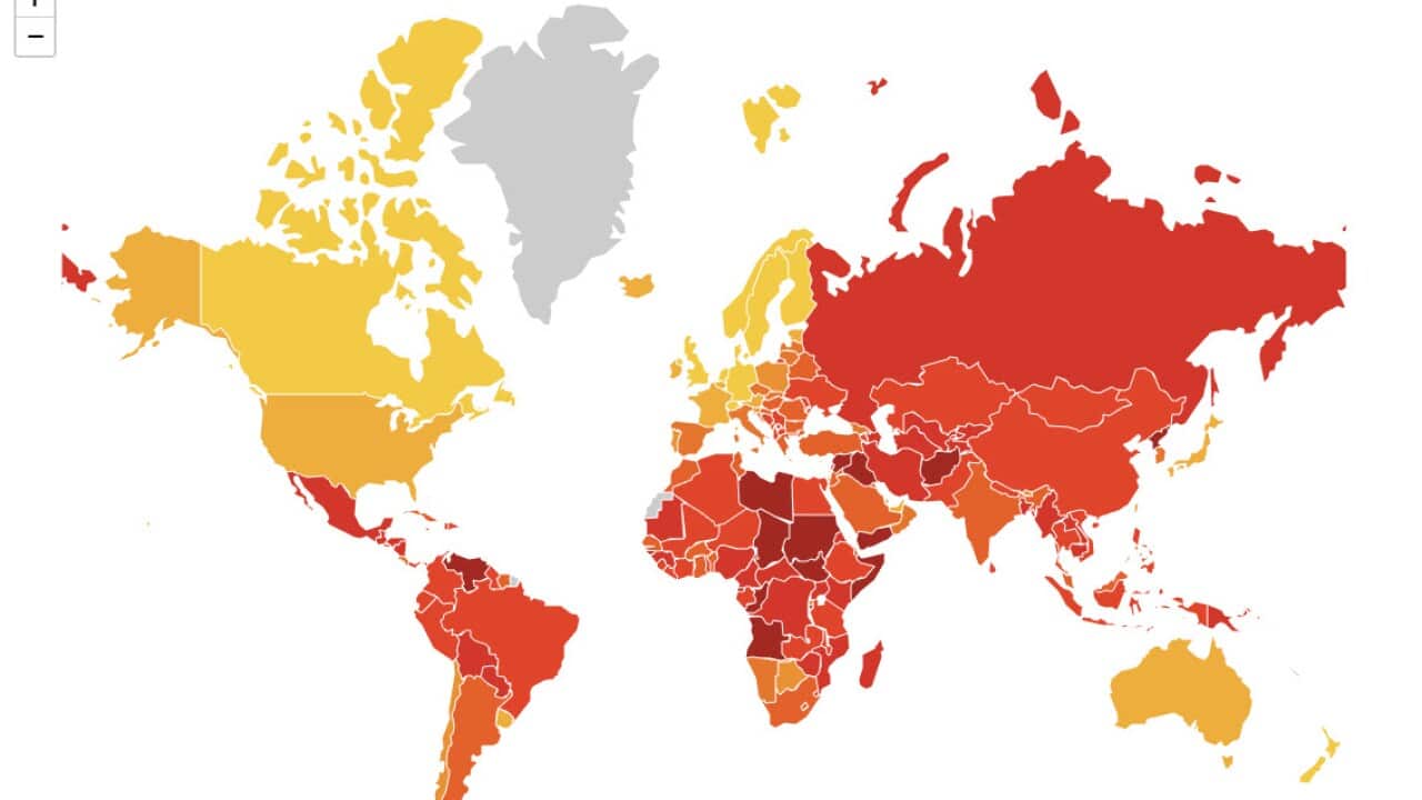 Corruption heat map