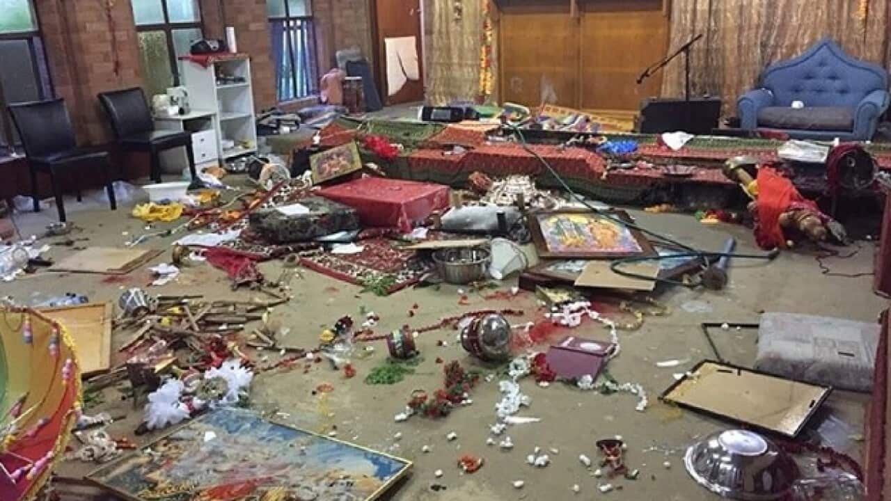 Hindu temple vandalised