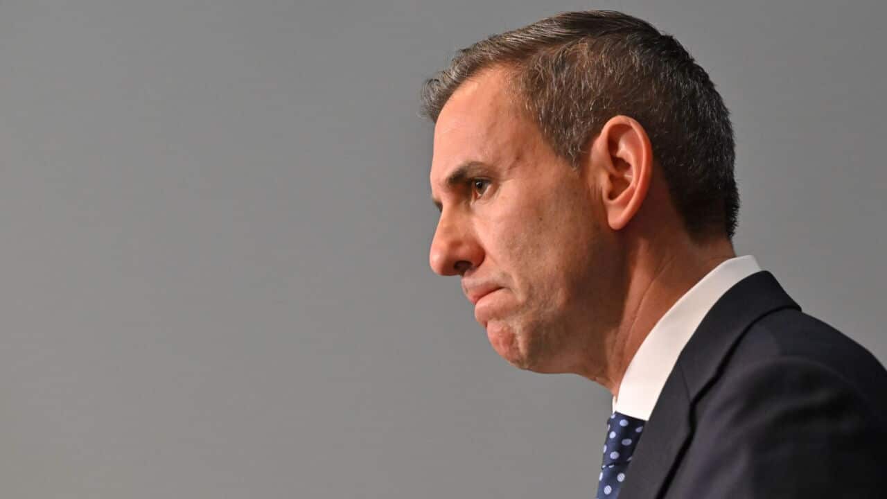 Treasurer Jim Chalmers at a press conference at Parliament House in Canberra (AAP Image-Mick Tsikas) .jpg