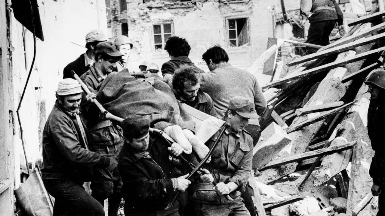 Earthquake. osoppo. friuli. 1976