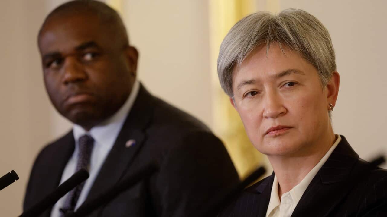 Britain's Foreign Secretary David Lammy (L) and Australia's Foreign Affairs Minister Penny Wong (R) (AAP)