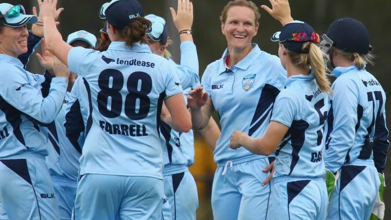 NSW celebrate a West Australian wicket.