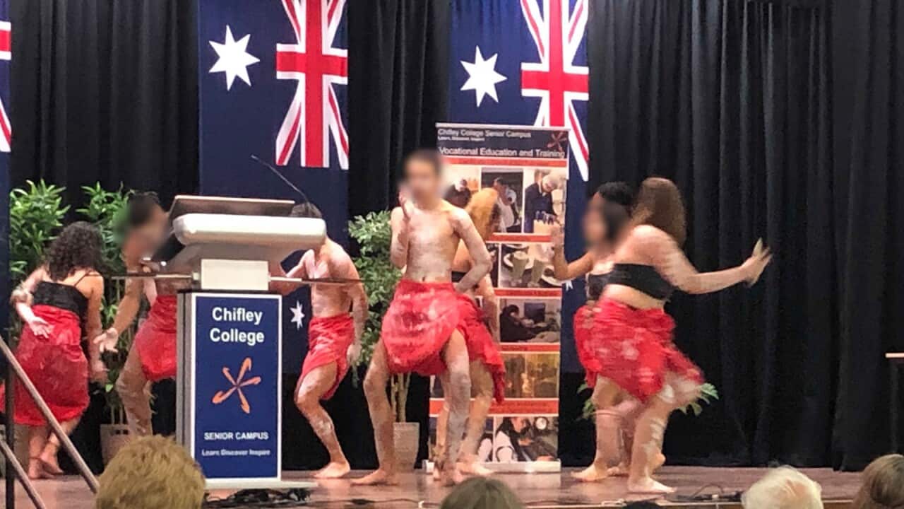 NAIDOC performance at Chifley College Senior Campus.