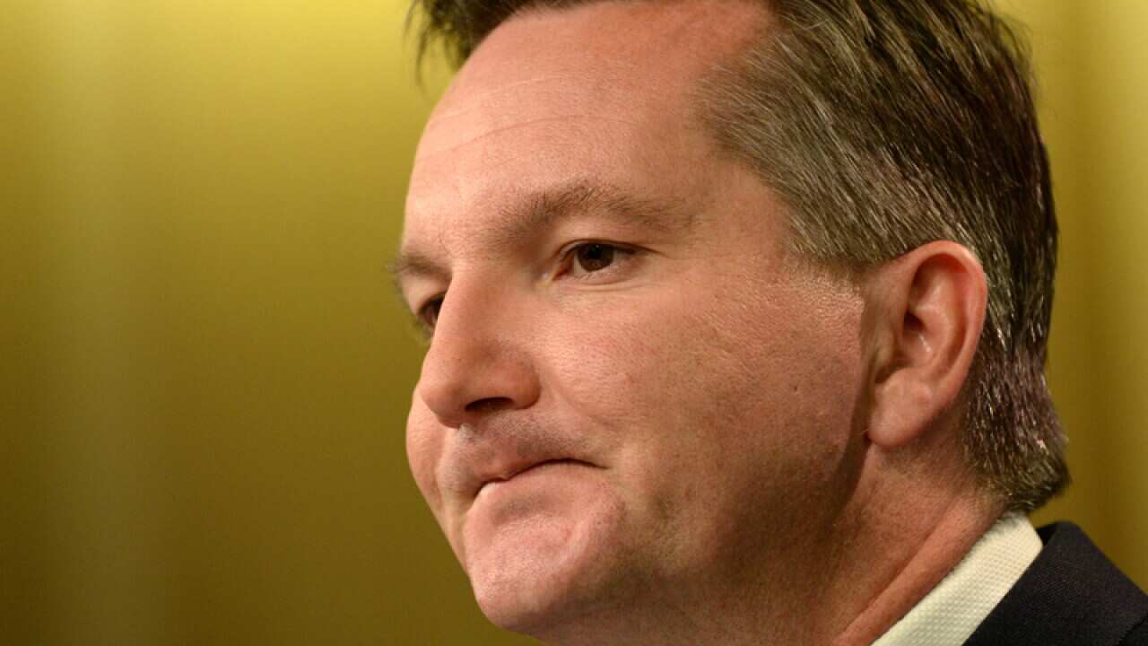 Treasurer Chris Bowen at a press conference
