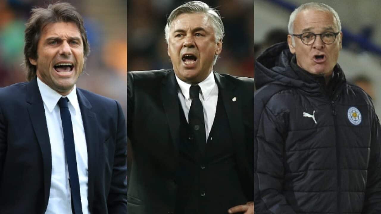 Conte, Ancelotti, Ranieri
