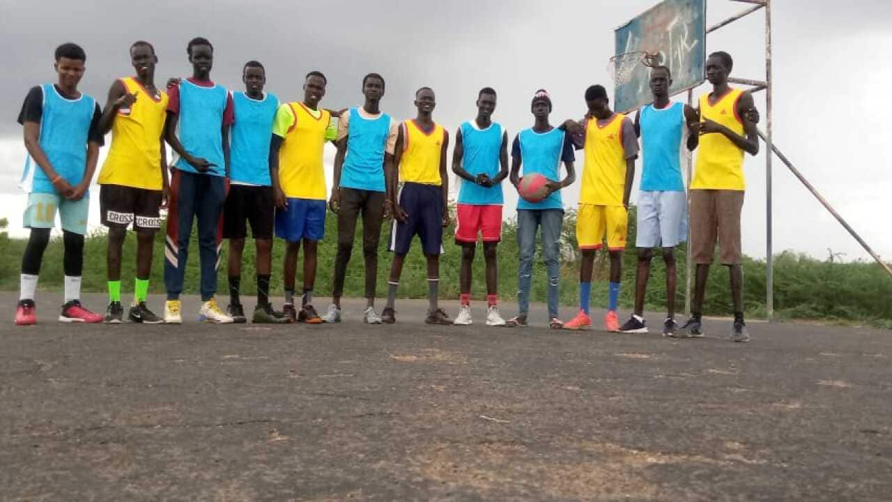 Basketball team in Kakuma Refugee Camp
