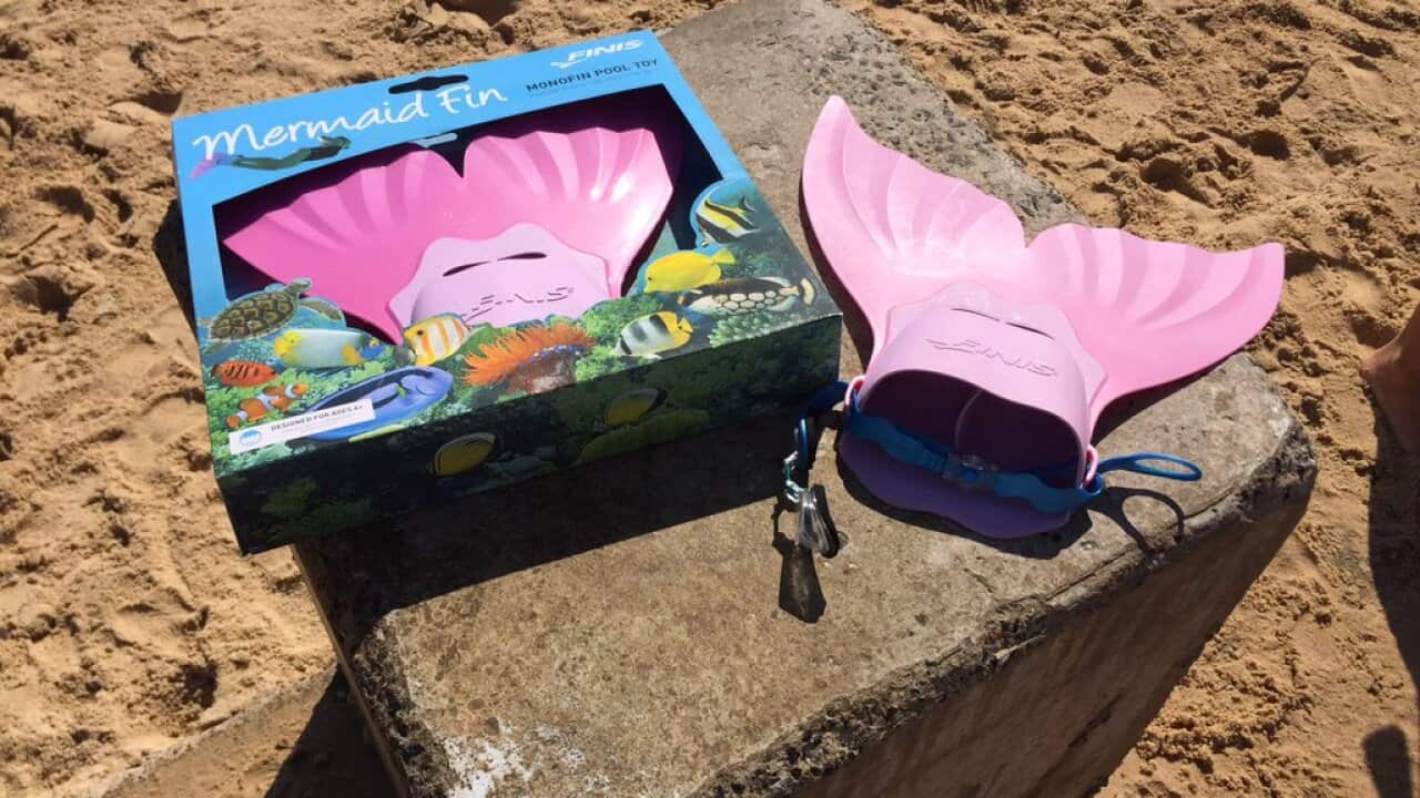 Consumer advocate group Choice says this mermaid fin toy is dangerous.