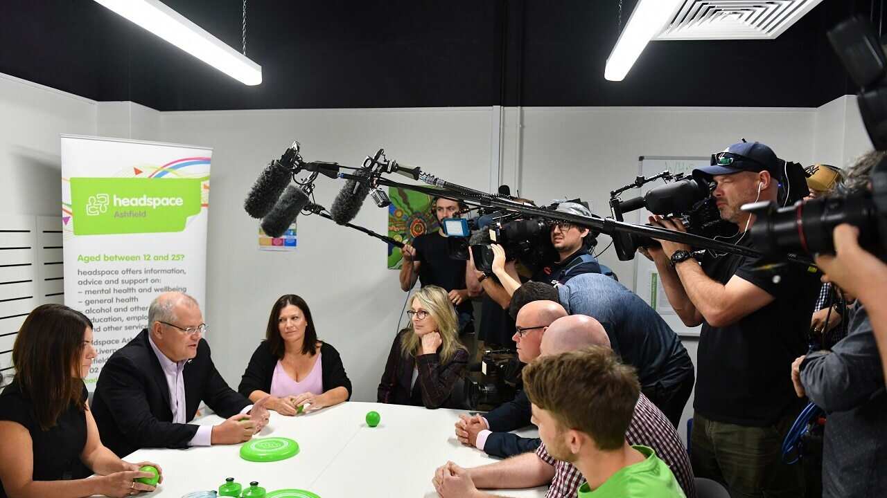 Prime Minister Scott Morrison at Headspace Ashfield.