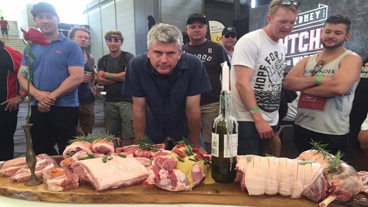 Matthew Evans during filming of "For The Love of Meat"