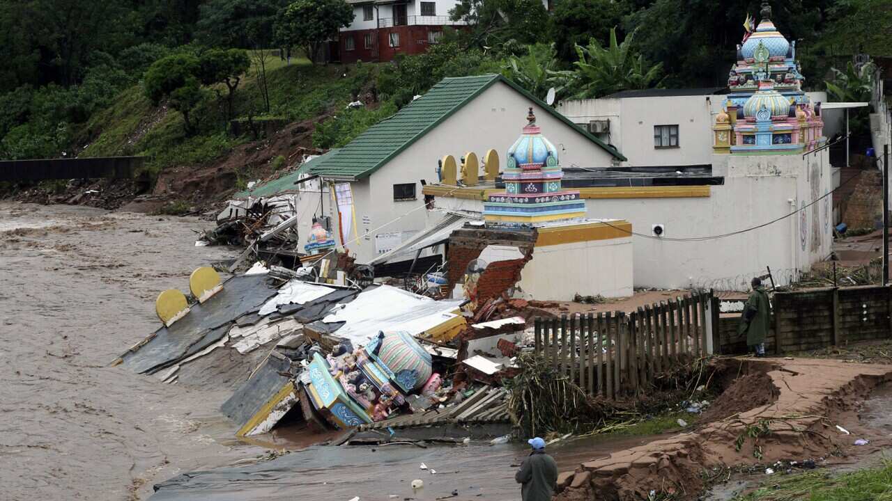 A temple damaged by floods in South Africa (AAP).jpg