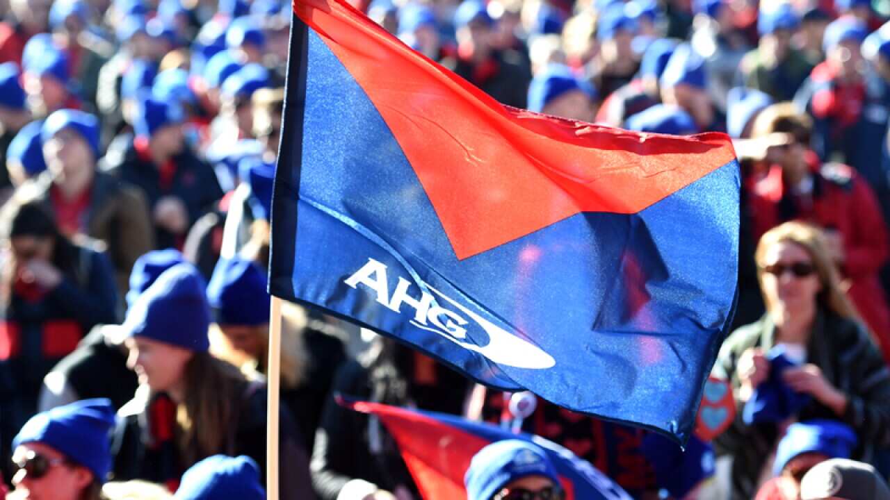 Demons fans in Melbourne