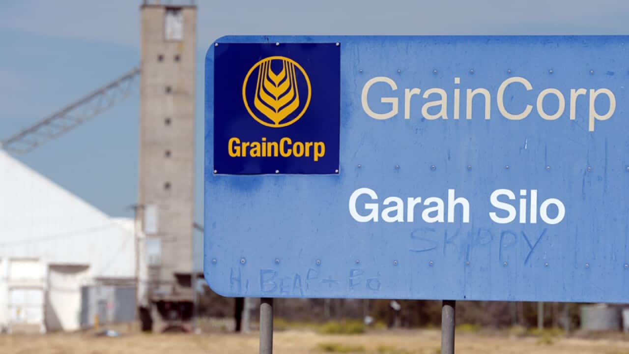 A GrainCorp silo in Garah