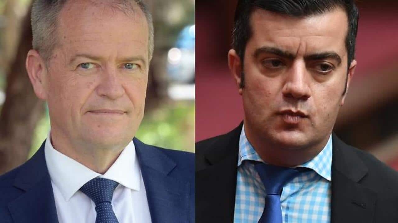 File image of Labor leader Bill Shorten and Labor Senator Sam Dastyari